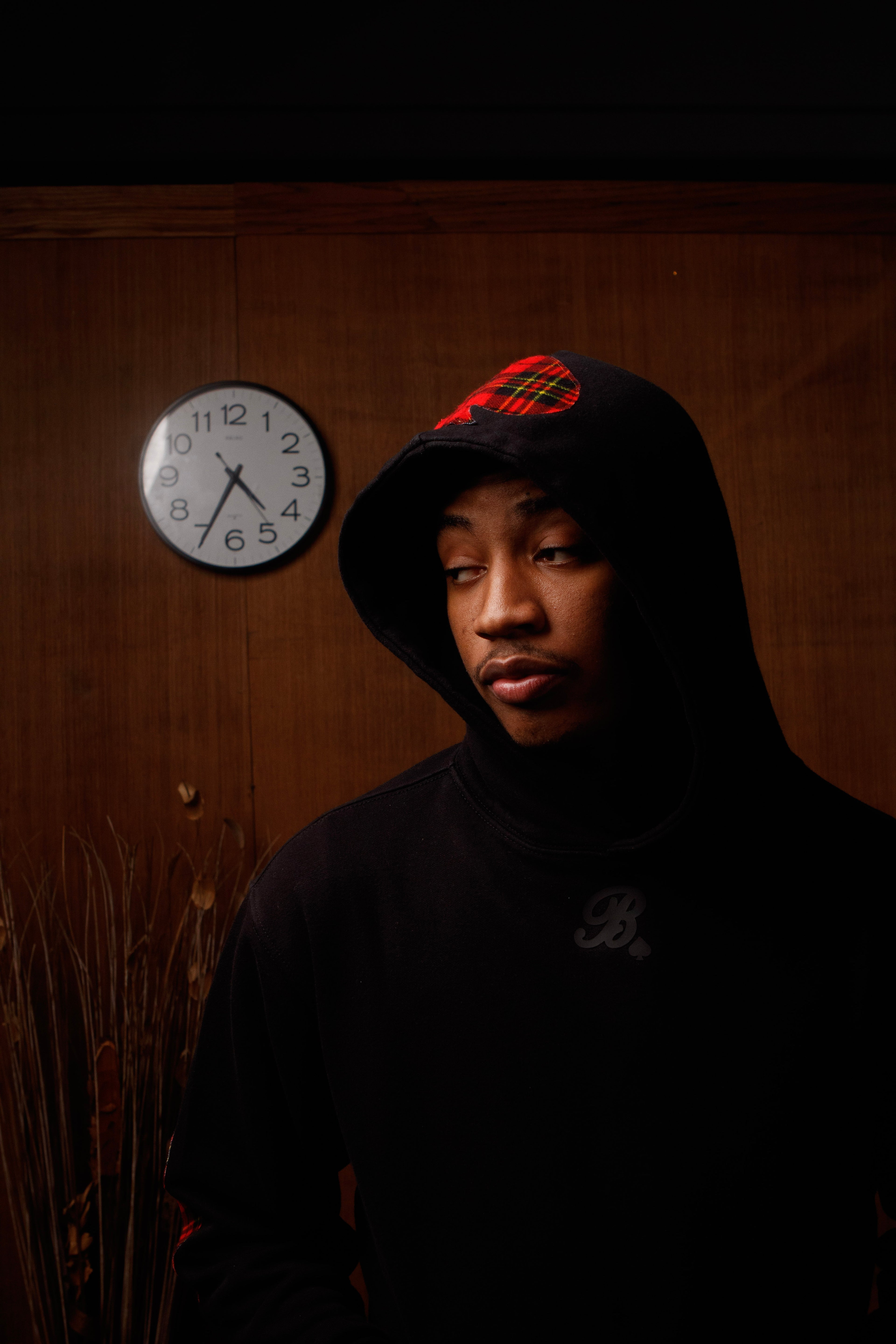 "PLAID HERITAGE" HOODIE BLACK