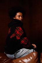 "PLAID HERITAGE" HOODIE BLACK