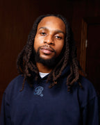 "PLAID HERITAGE" HOODIE NAVY