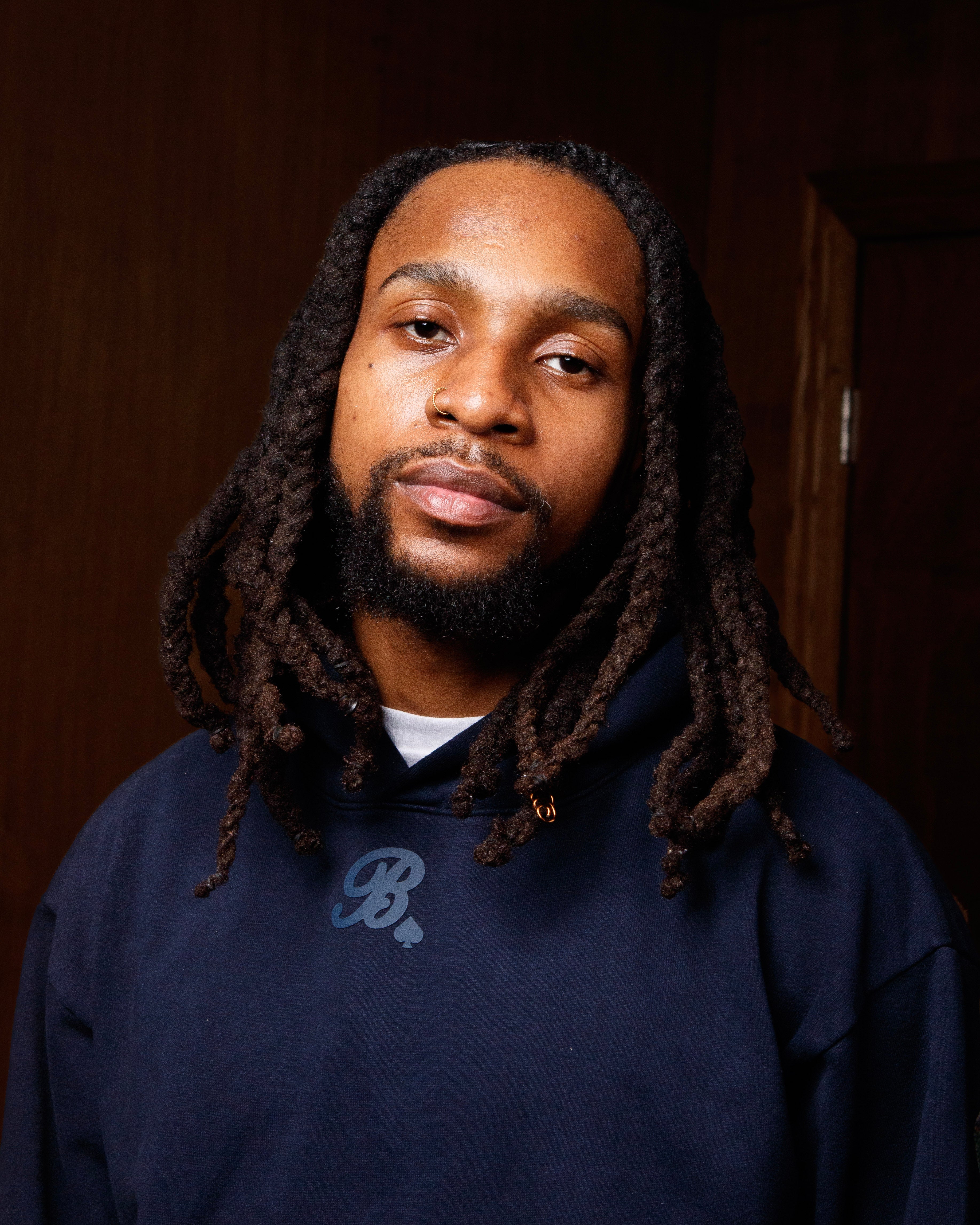 "PLAID HERITAGE" HOODIE NAVY