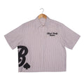 Pinstripe Button Up Apricot