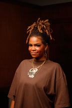 "PLAID HERITAGE" BROWN TEE