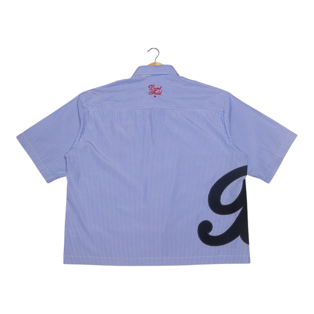 Pinstripe Button Up Blue