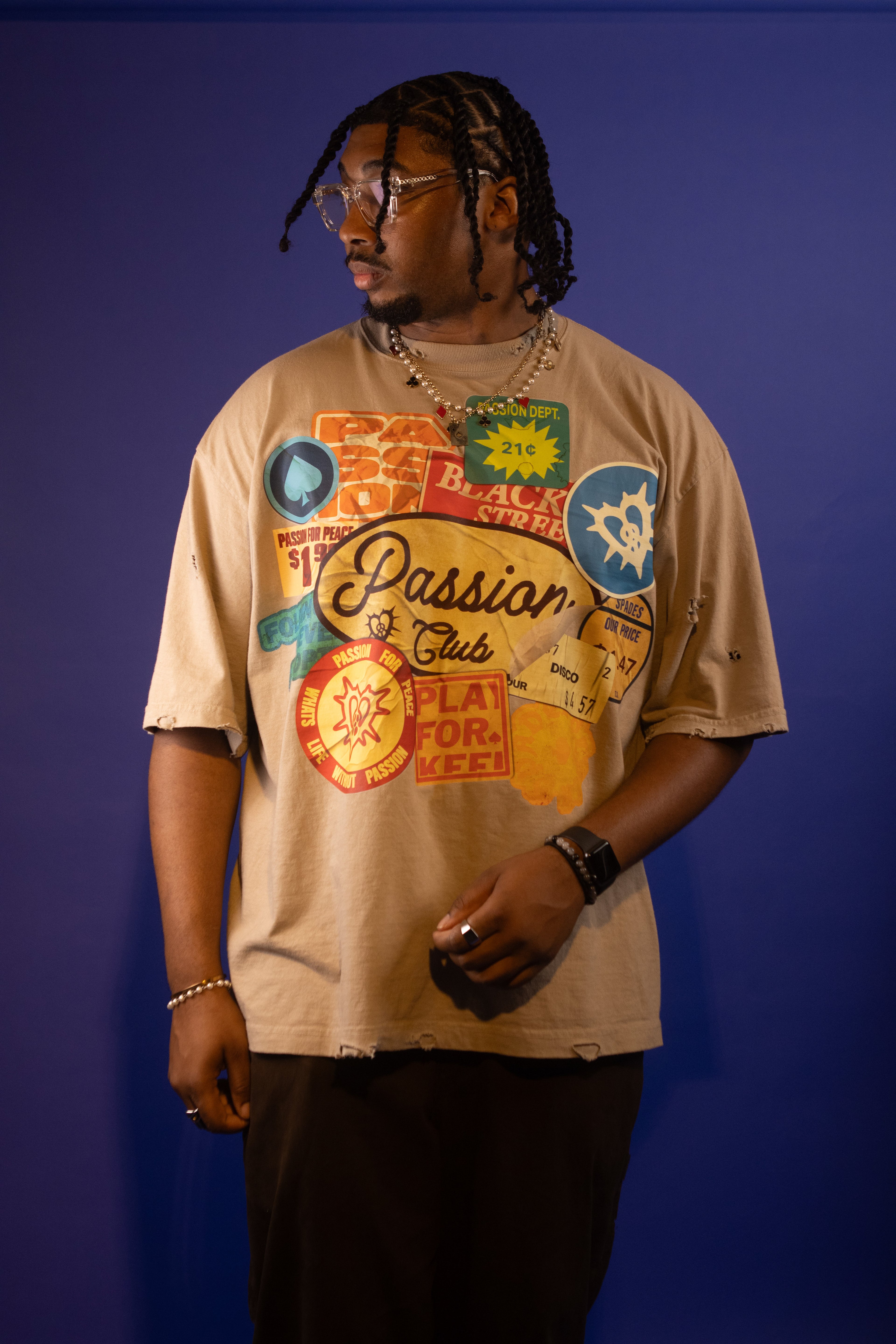 BSPC "STICKERS" Tee Oatmeal