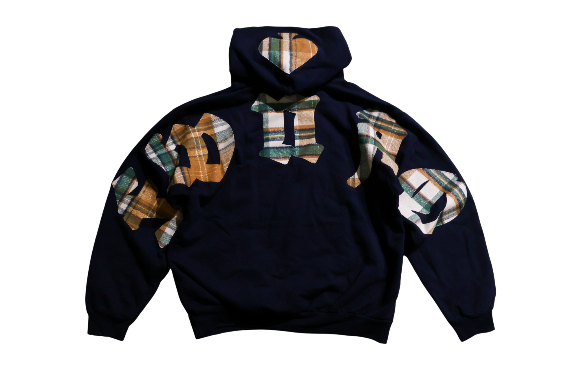 "PLAID HERITAGE" HOODIE NAVY
