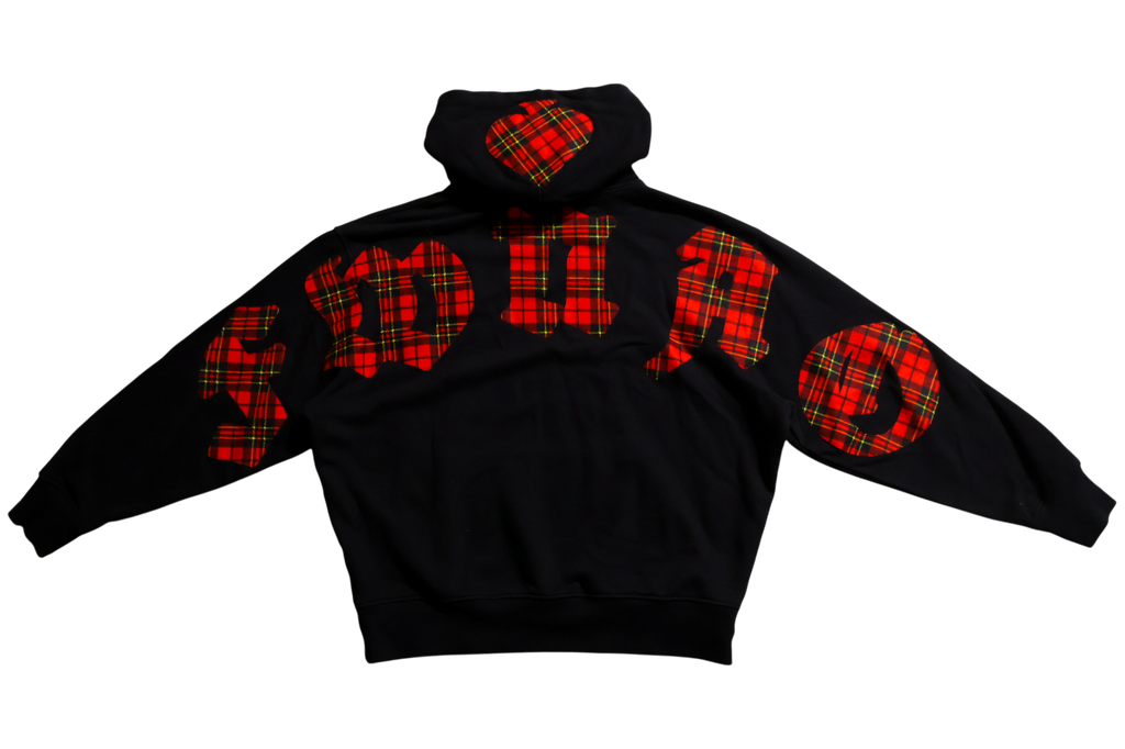 "PLAID HERITAGE" HOODIE BLACK