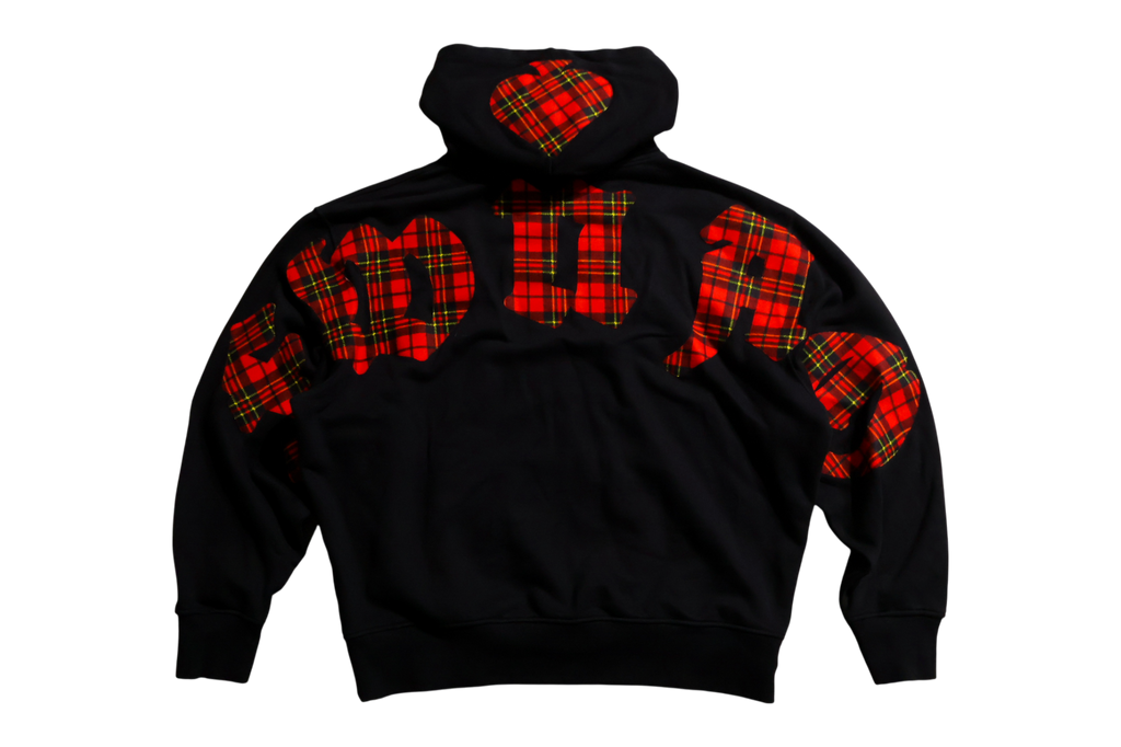 "PLAID HERITAGE" HOODIE BLACK