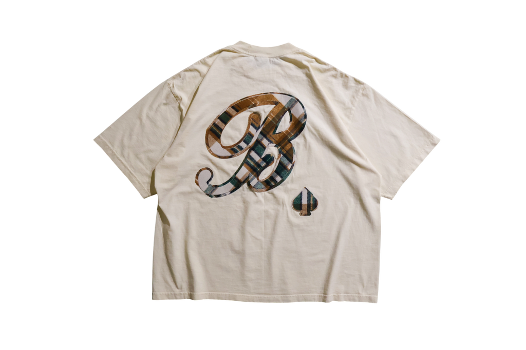 "PLAID HERITAGE" CREAM TEE