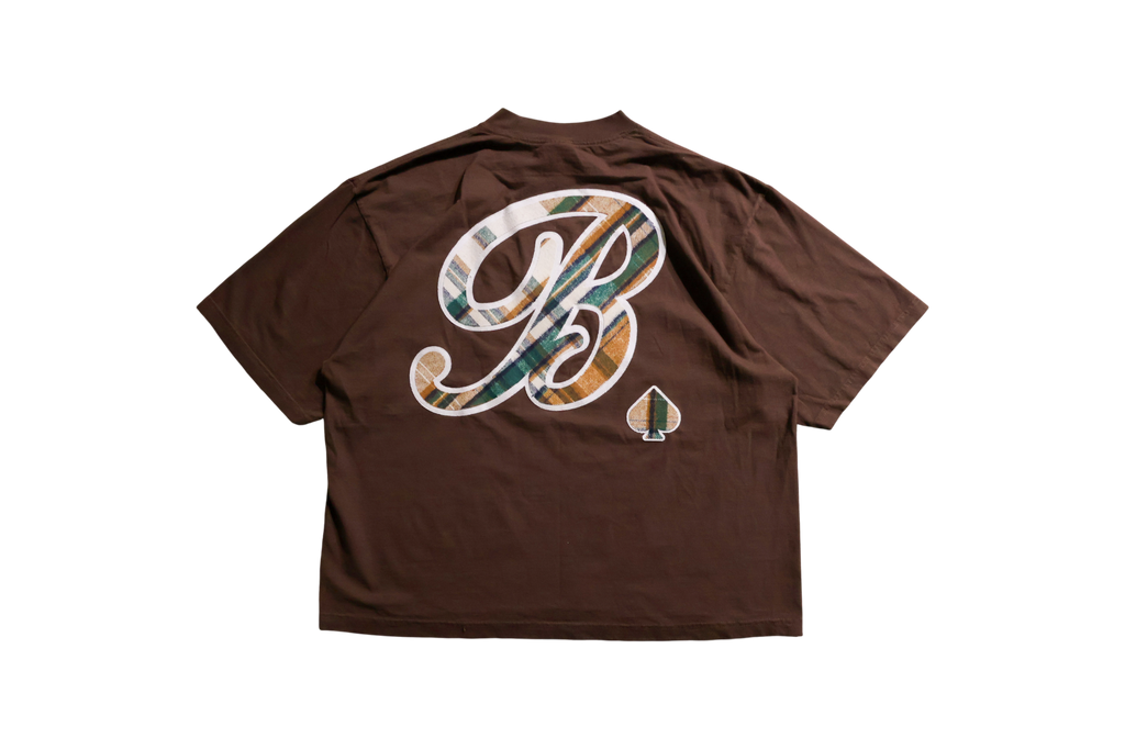 "PLAID HERITAGE" BROWN TEE