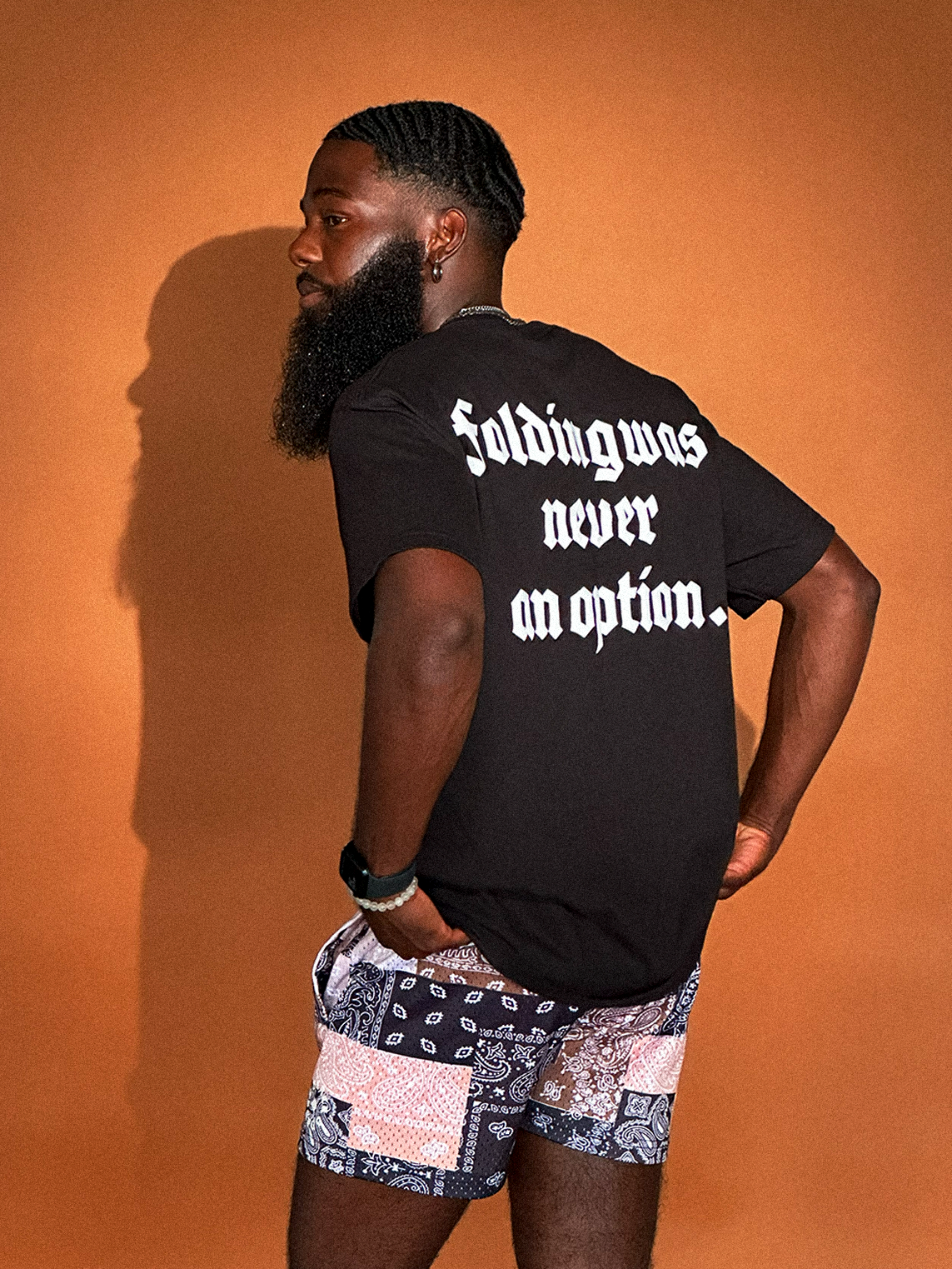 PAISLEY PATCHWORK SHORTS "BROWN"